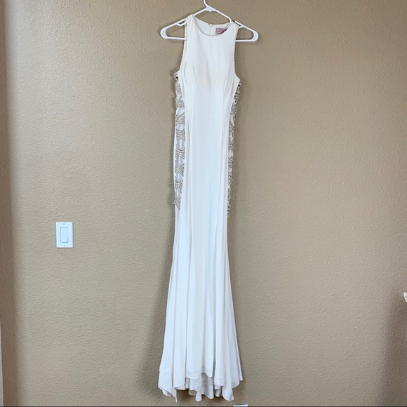 JVN Jovani White Rhinestone Dress - Picture 4 of 8